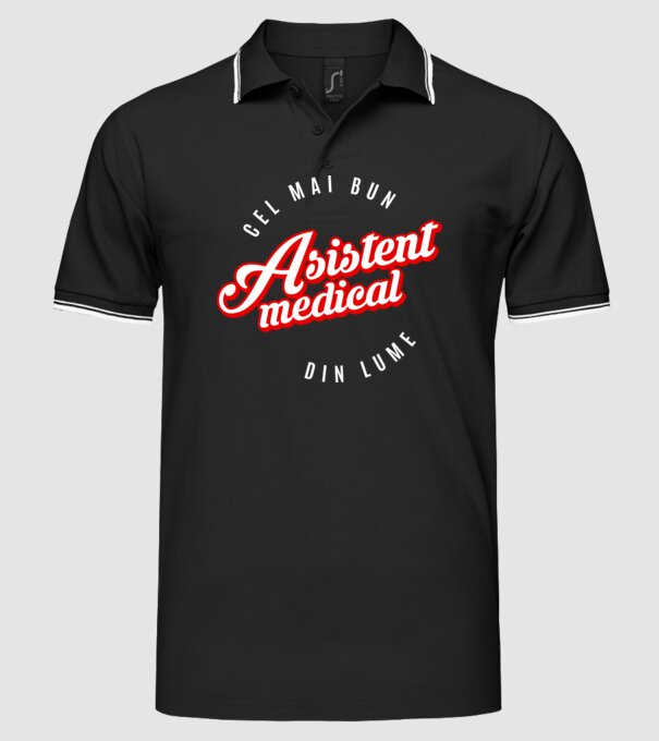 Cel mai bun ASISTENT MEDICAL din lume model negru pe tricou