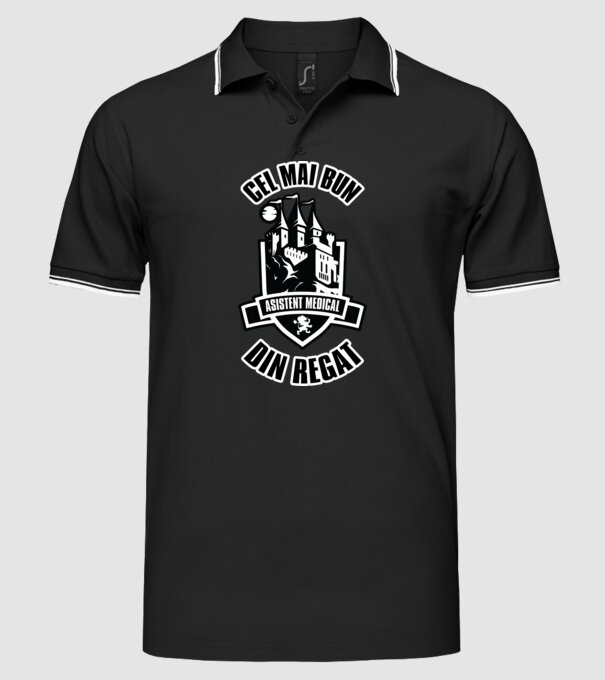 Cel mai bun asistent medical/ Cea mai bună asistentă medicală din regat model negru pe tricou