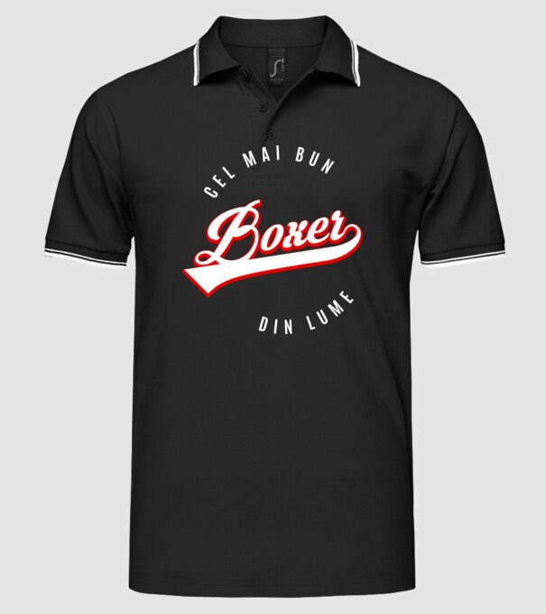 Cel mai bun boxer din lume model negru pe tricou