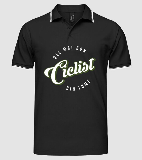 Cel mai bun Ciclist din lume model negru pe tricou