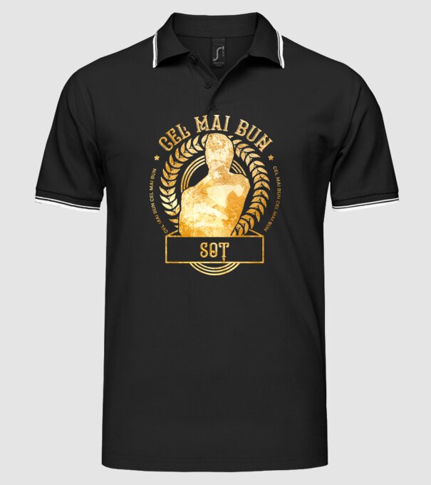 cel mai bun soț model negru pe tricou