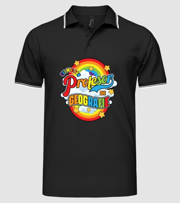 Cel mai bun de geografie model negru pe tricou