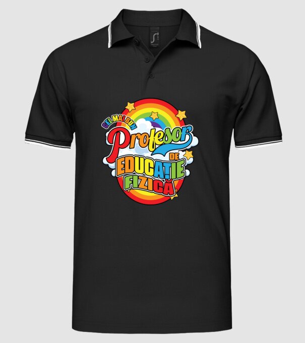 Cel mai bun educație fizică model negru pe tricou