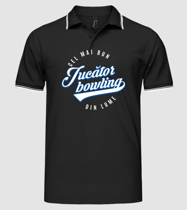 cel mai bun jucător bowling din lume model negru pe tricou