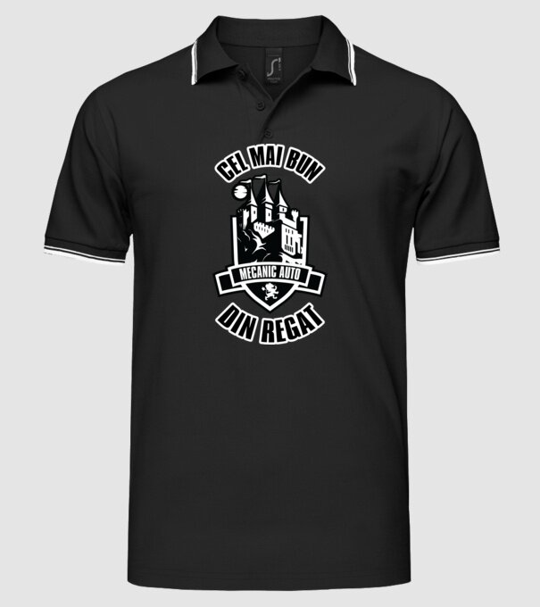 Cel mai bun mecanic auto din regat model negru pe tricou