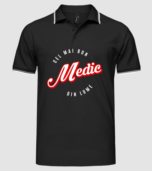Cel mai bun MEDIC din lume model negru pe tricou