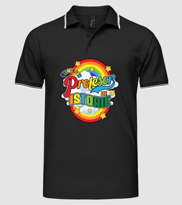 Cel mai bun profesor de istorie model negru pe tricou