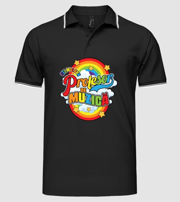 Cel mai bun profesor de muzică model negru pe tricou