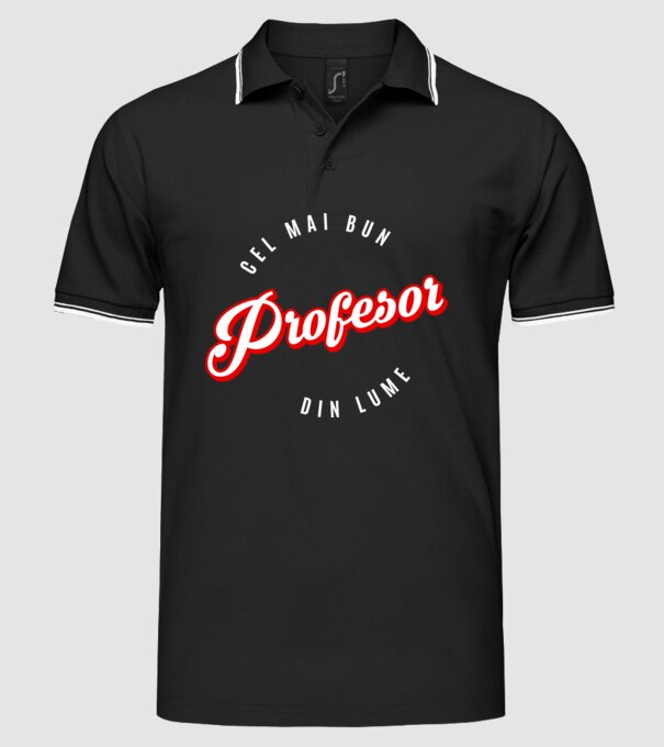 Cel mai bun PROFESOR din lume model negru pe tricou