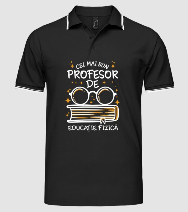 Cel mai bun profesor educație fizică D2782032 model negru pe tricou
