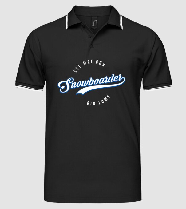 cel mai bun snowboarder din lume model negru pe tricou