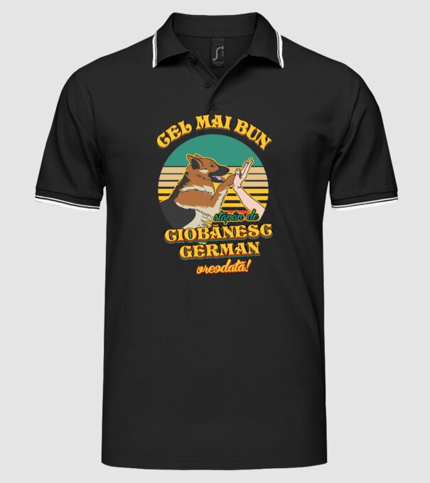 Cel mai bun stăpân de ciobănesc german vreodată! model negru pe tricou