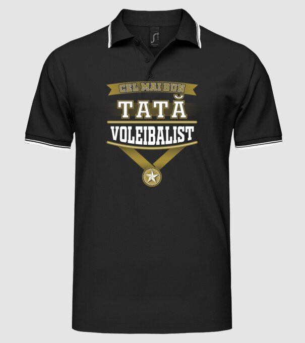 Cel mai bun tată voleibalist model negru pe tricou