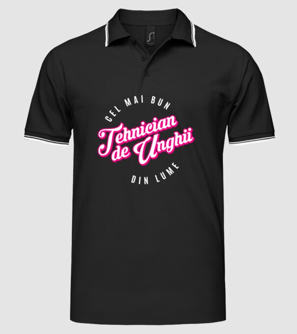 Cel mai bun tehnician de unghii din lume model negru pe tricou