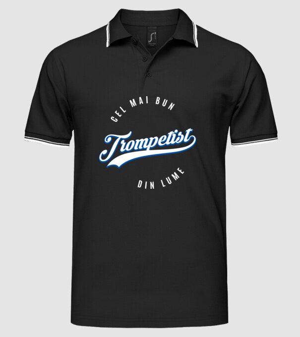 Cel mai bun trompetist din lume model negru pe tricou