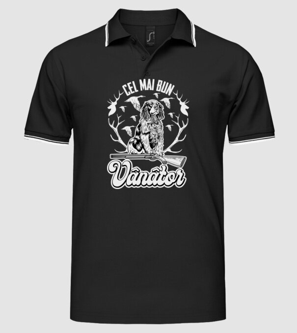 Cel mai bun vânător model negru pe tricou