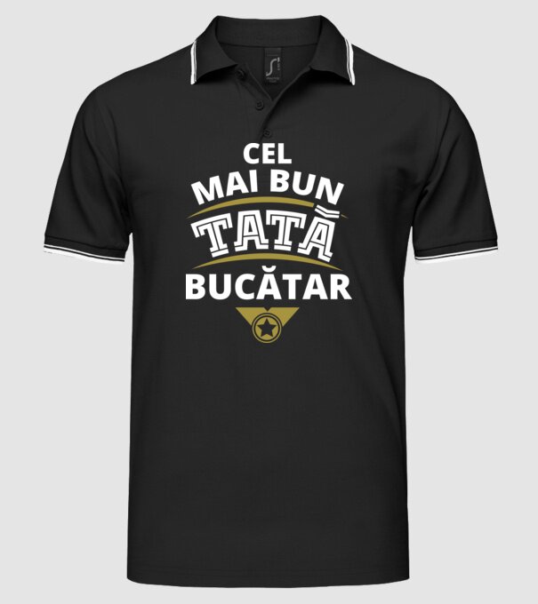 Cel mai bun tată bucătar model negru pe tricou