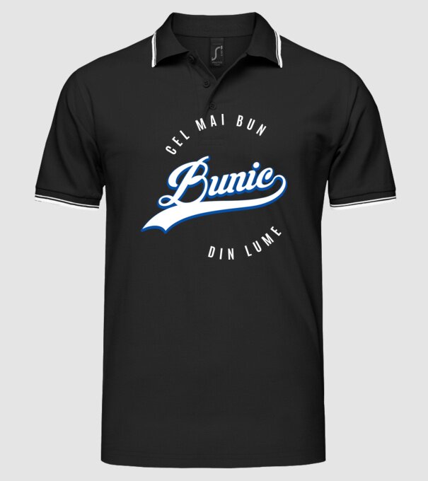 cel mai bun bunic din lume model negru pe tricou