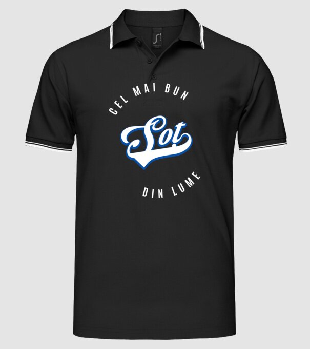 Cel mai bun SOȚ din lume model negru pe tricou