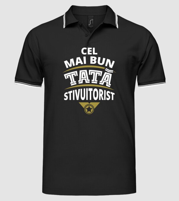 Cel mai bun tată stivuitorist model negru pe tricou