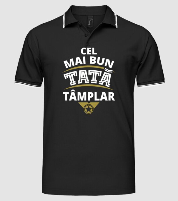 Cel mai bun tată tâmplar model negru pe tricou
