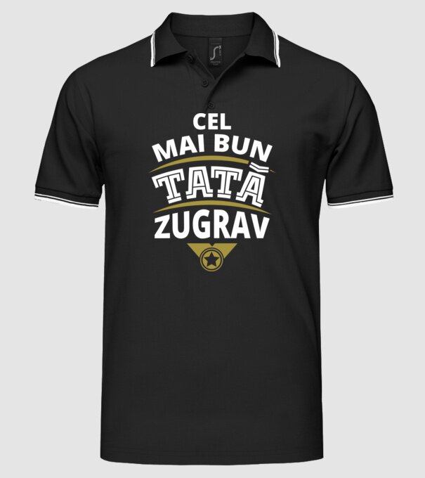 Cel mai bun tată zugrav model negru pe tricou