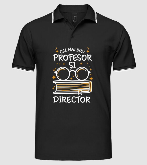 Cel mai profesor director model negru pe tricou
