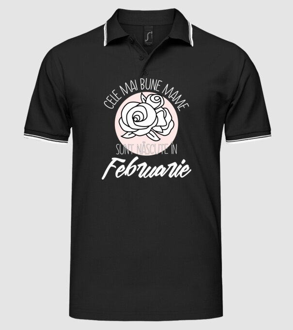 Cele mai bune mame sunt născute în Februarie model negru pe tricou