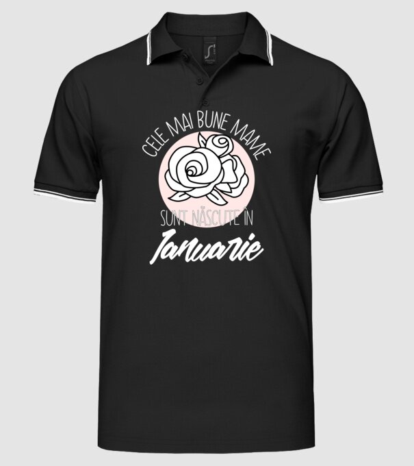 Cele mai bune mame sunt născute în Ianuarie model negru pe tricou