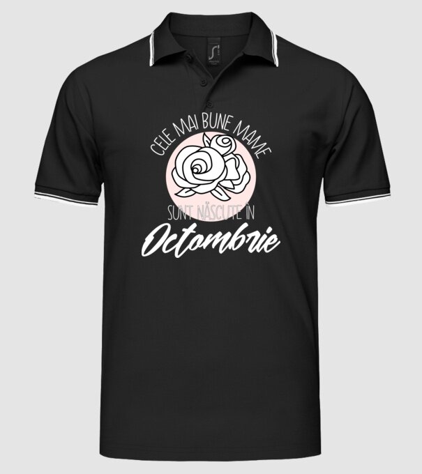 Cele mai bune mame sunt născute Octombrie model negru pe tricou