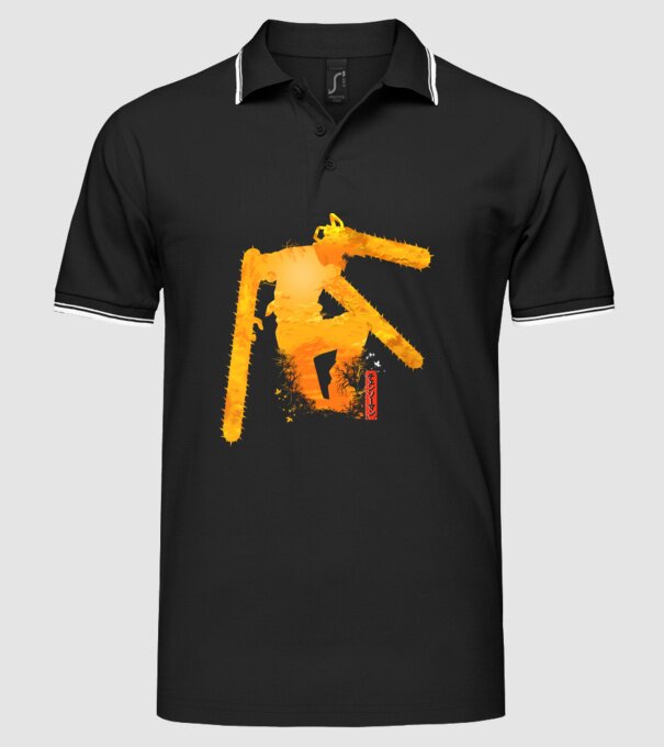 Chainsaw man Denji model negru pe tricou