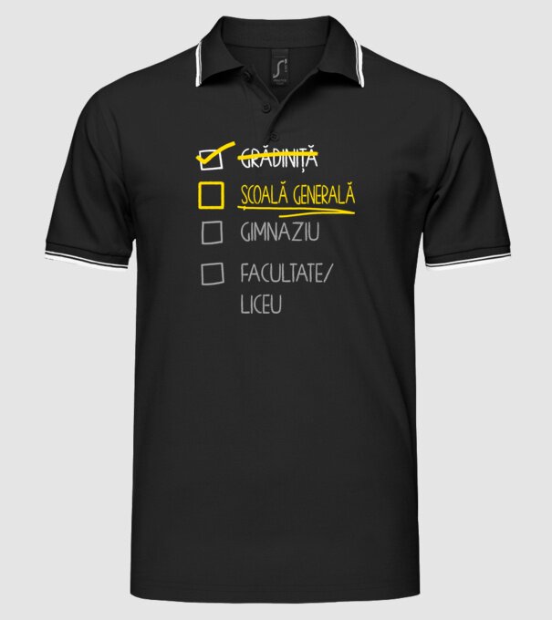 Cheklist educație - grădiniță negru model negru pe tricou