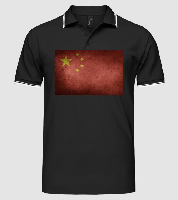 CHINA model negru pe tricou