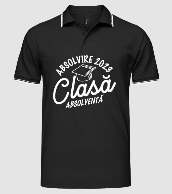 Clasă absolventă model negru pe tricou