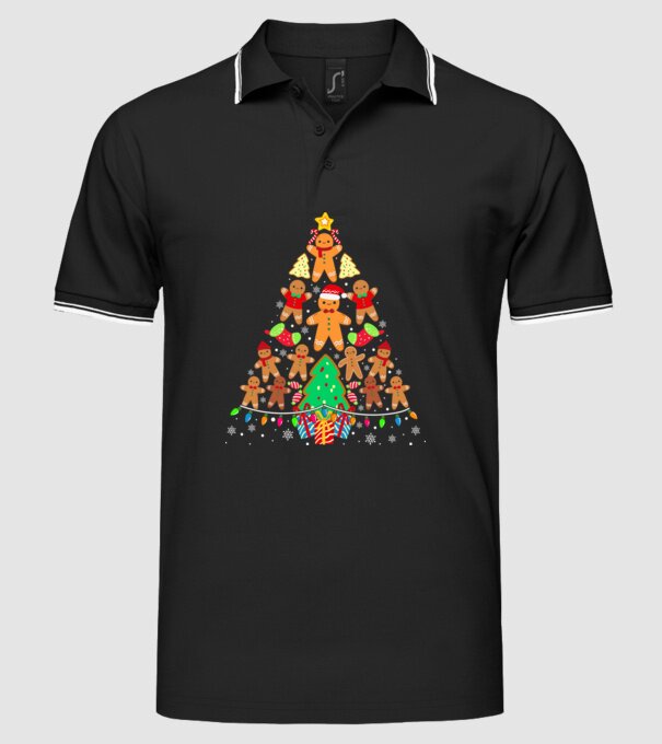 Cookie christmas tree model negru pe tricou