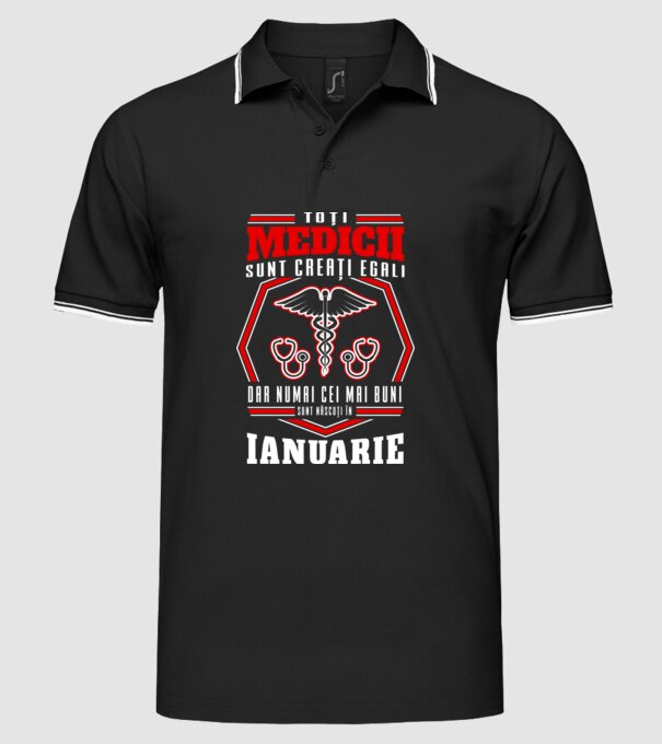 Toți Medicii sunt Creati egali ianuarie model negru pe tricou