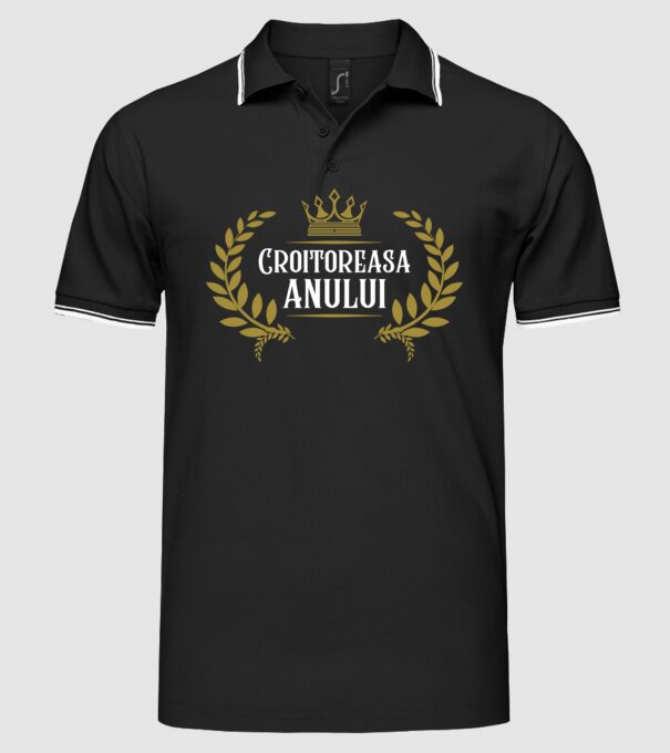 Croitoreasa anului model negru pe tricou