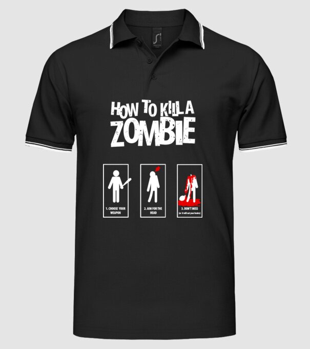 Cum să omorăm zombi model negru pe tricou