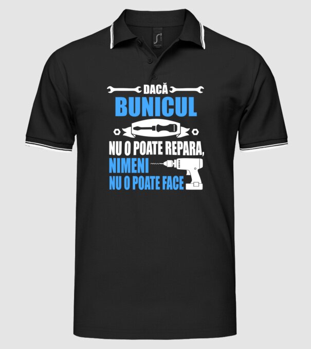 Dacă bunicul nu o poate repara, nimeni nu o poate face model negru pe tricou