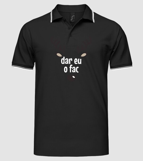 Dar eu o fac crăciun chiar căprioară Negru model negru pe tricou