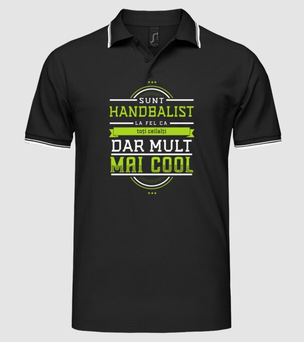 Sunt handbalist, la fel ca toți ceilalți, dar mult mai cool model negru pe tricou