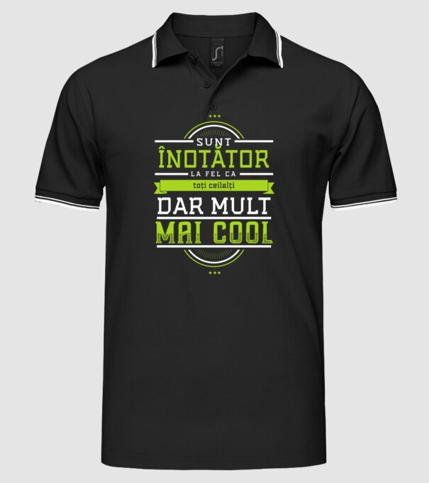 Sunt înotător, la fel ca toți ceilalți, dar mult mai cool model negru pe tricou