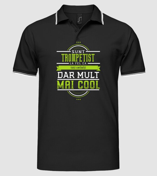 sunt un trompetist, la fel ca toți ceilalți, dar mult mai cool model negru pe tricou