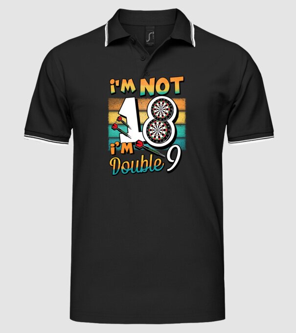 Darts Birthday 18 years old model negru pe tricou