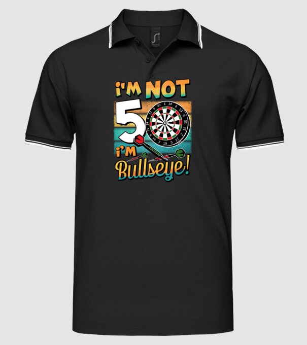Darts Birthday 50 years old model negru pe tricou