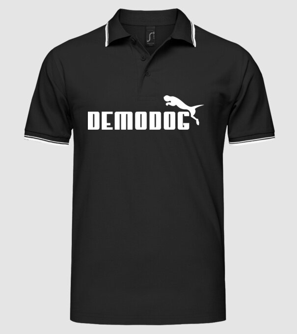 demodog logo model negru pe tricou