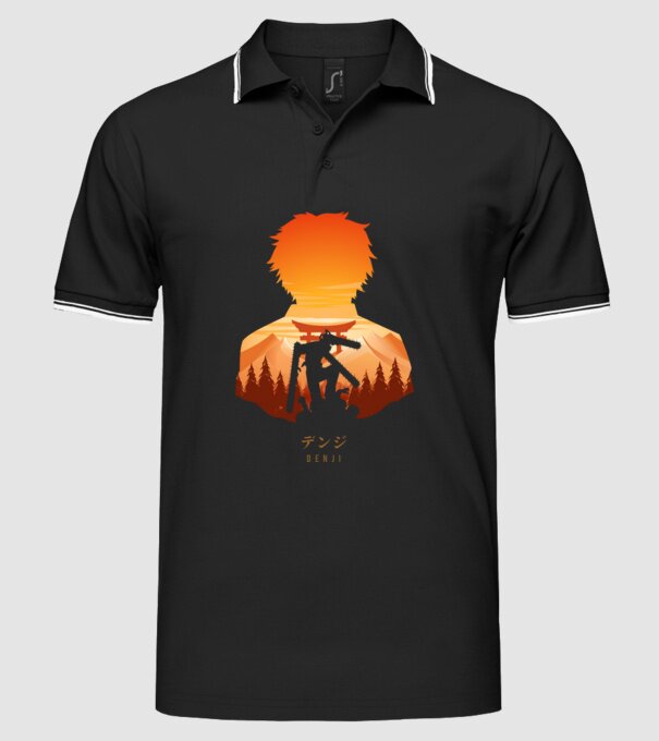 Denji model negru pe tricou