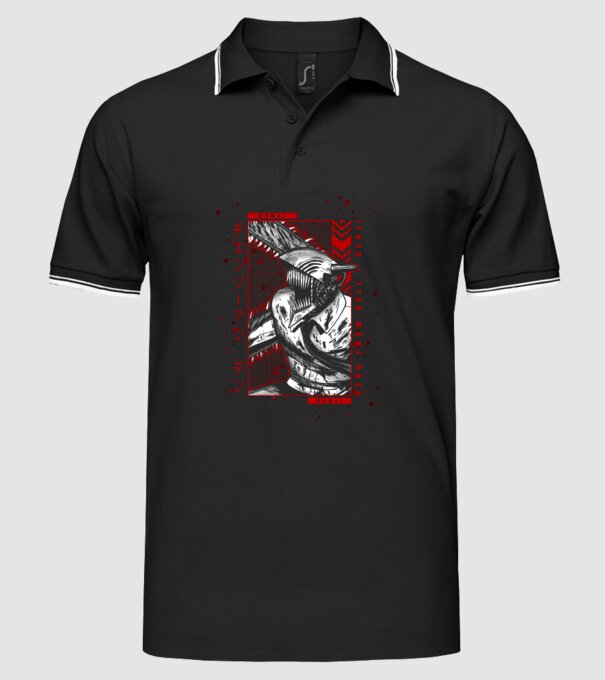 Denji Chainsaw man model negru pe tricou