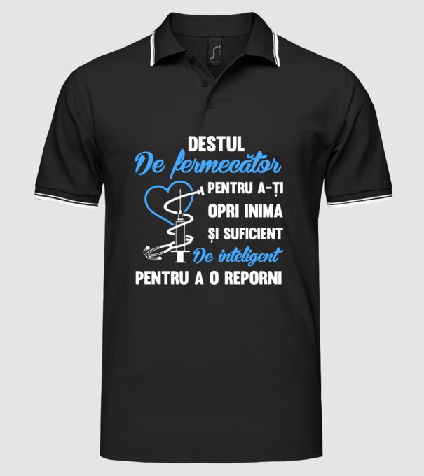 Destul de fermecător pentru a-ți opri inima și suficient de inteligent pentru a o reporni model negru pe tricou