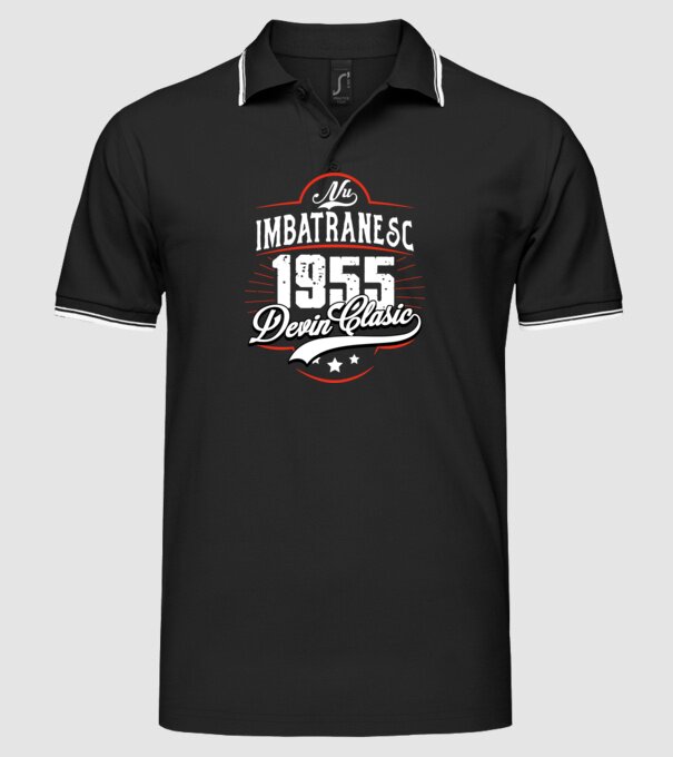 Devin Clasic - 1955 model negru pe tricou